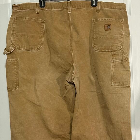 Carhartt B11-BRN Carpenter pants size 48” x 32”. Hammer loop. Tool pockets. - Picture 4 of 8